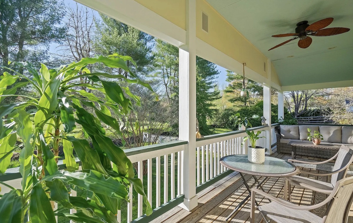 Porch with mountain view